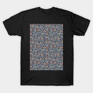 Geometric Shapes Pattern (Black) T-Shirt